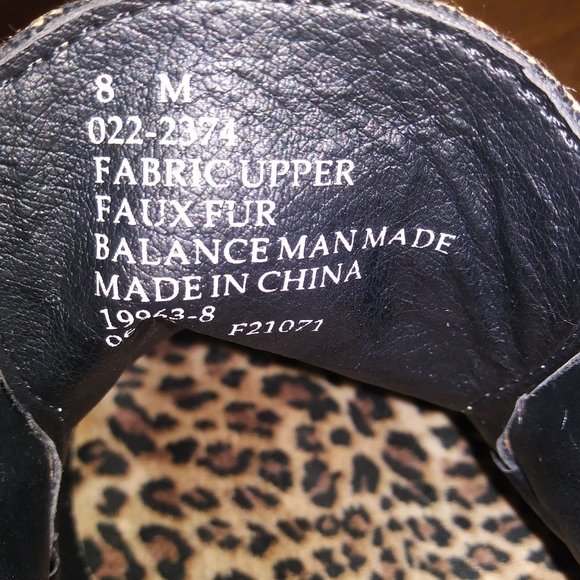 Black & Leopard Shoes - Size 8 - Picture 4 of 11